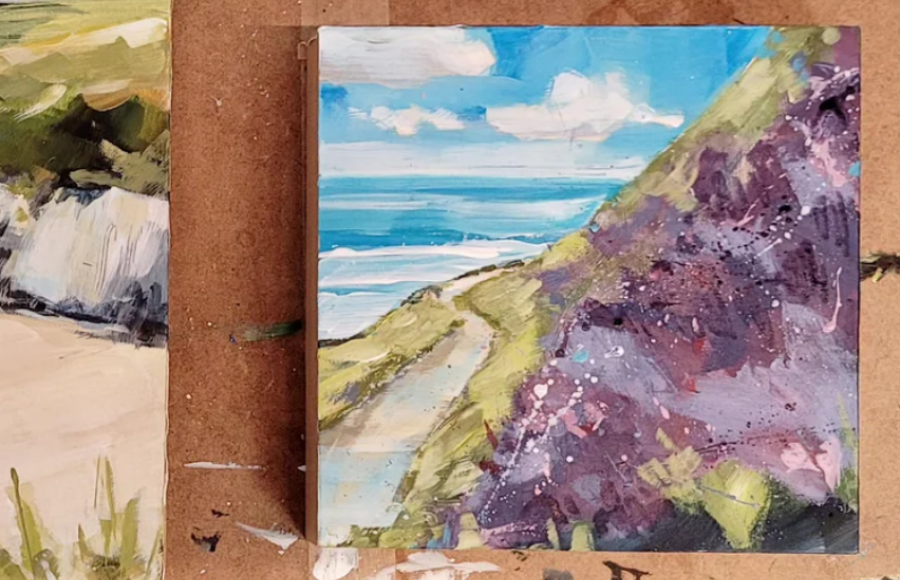 Jo Allum Coastal Landscape Painting Workshop Coastal & Art & homewares Woolacombe 